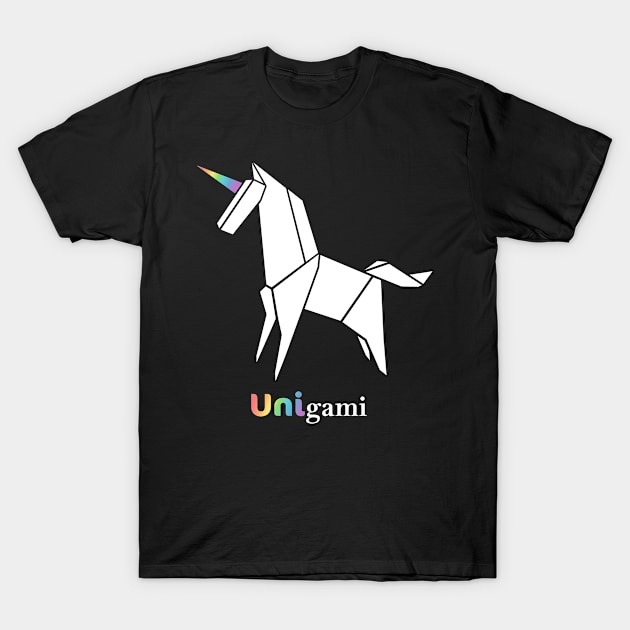 Unigami unicorn origami T-Shirt by Uni